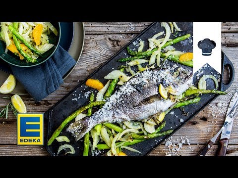 Dorade in der Salzkruste Rezept I Saftiger Fisch mit Fenchel und Spargel | EDEKA