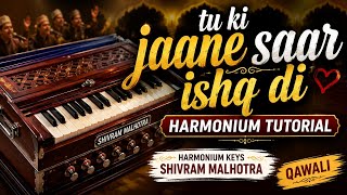 Tu Ki Jaane Sir Ishq Di | Qawwali Harmonium Tutorial | Piano Keyboard Notes | Easy Lesson 