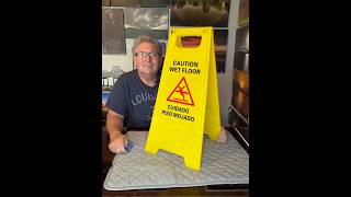 24' Wet Floor Signs: 12-Pack Bilingual Review. Durable & Hi Vis!---Watch before buying!