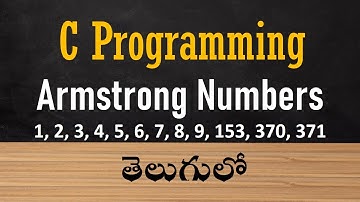 C Program for Armstrong Numbers in telugu