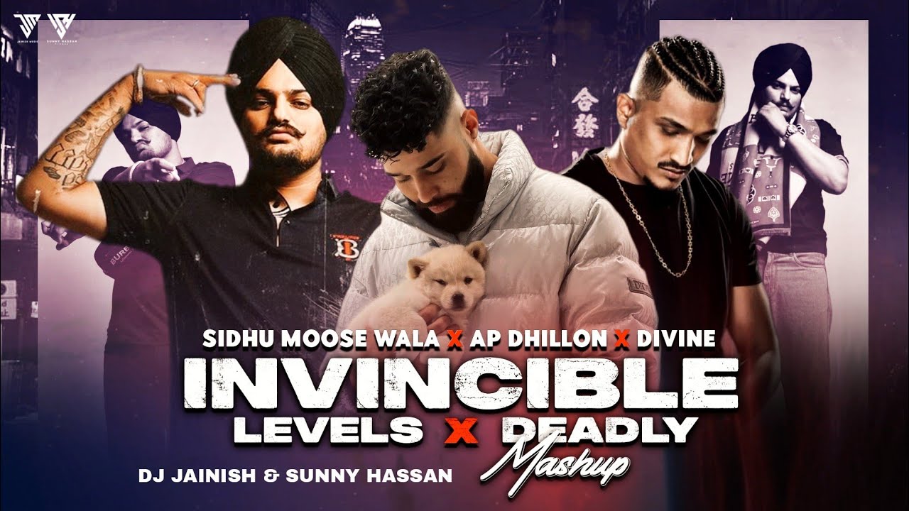 Invincible X Levels X Deadly   Mashup  Ft Sidhu Moose Wala  Ap Dhillon  DIVINE  DJ Jainish