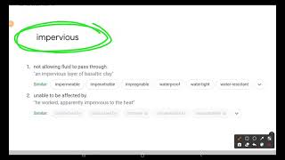 impervious   and  pervious