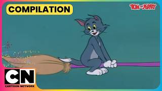 Tom Takes His Chase to the SKY!🧹🚀| Tom and Jerry🐭| Halloween Special👻| @cnindia​