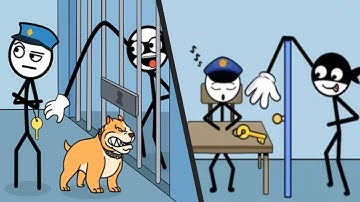 THIEF PUZZLE vs STICK ROBBER STEALING - All Levels New UPDATE Satisfying Double Gameplay Android APK