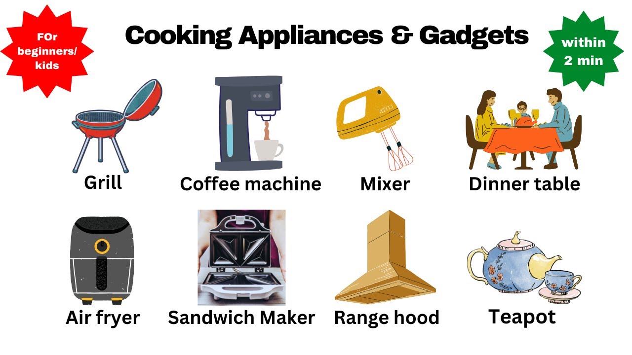 Kitchen Appliances & Gadgets  English Vocabulary in the kitchen