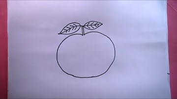 how to draw a orange from number 5  easy/orange drawing