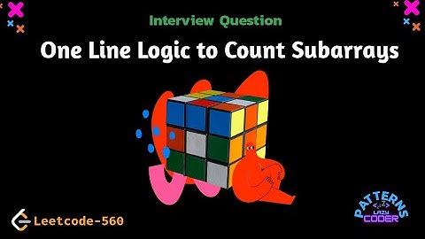 Subarray Sum Equals K - Leetcode 560 - In Hindi