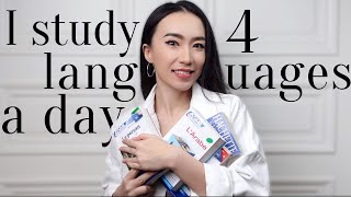 【Study Vlog】How do I study languages on a busy day? (subtitles)