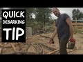 How to debark a tree with a chainsaw - 2 minute tip