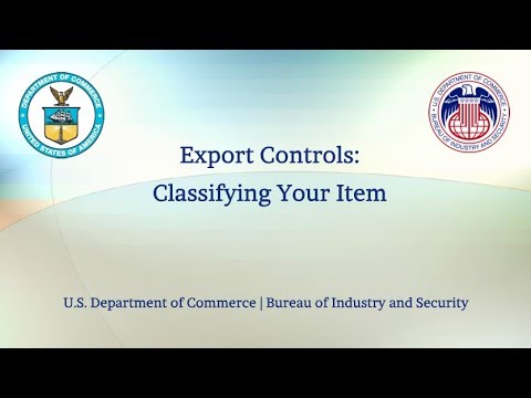 Export Controls:  Classifying Your Item