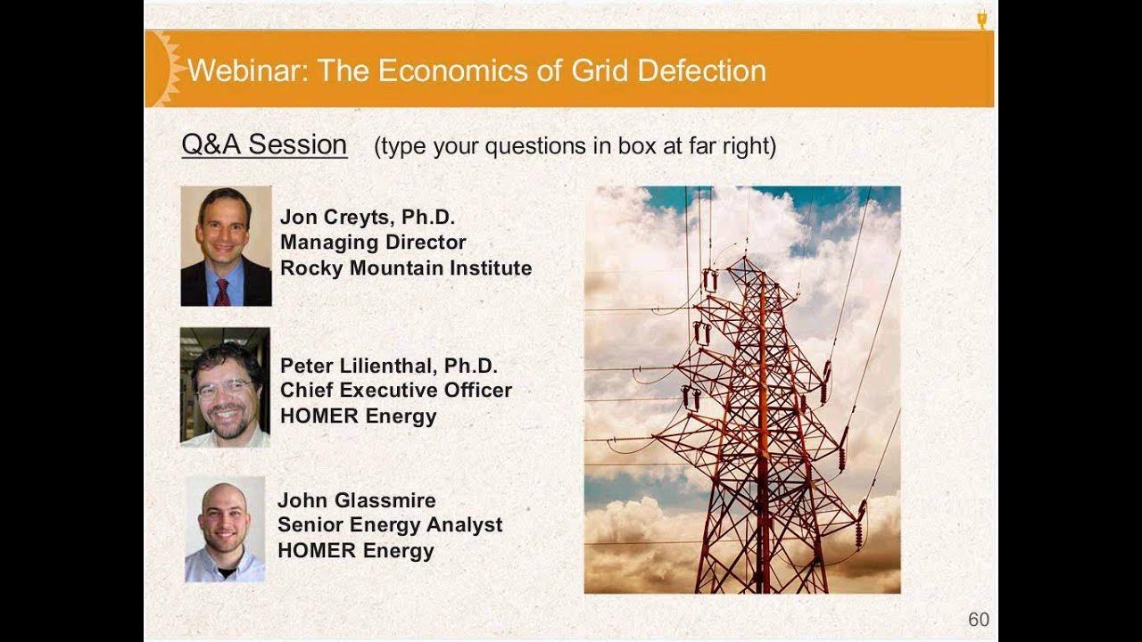Grid Optional The Economics of Grid Defection YouTube