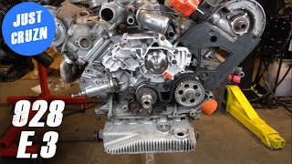 Engine work on budget 928 track car build.