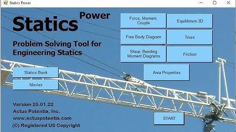 Engineering Statics: Draw and Analyze Free Body Diagram with a Software from Actus Potentia, Frame-1