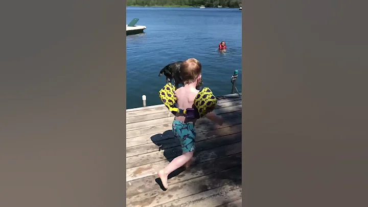 Bradley jumping off dock 2021