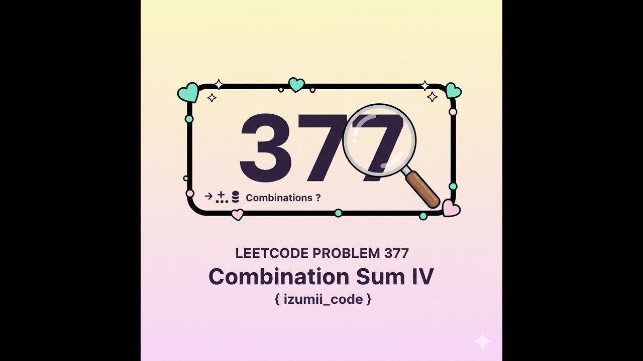 Leetcode 377 – Combination Sum IV | Recursion → Memoization → ...