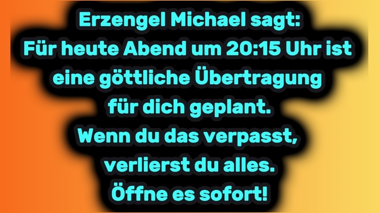 🔴EILMELDUNG_ Erzengel Michaels Prophezeiung für dich! Dein finanzielles Wunder kommt heute Abend.