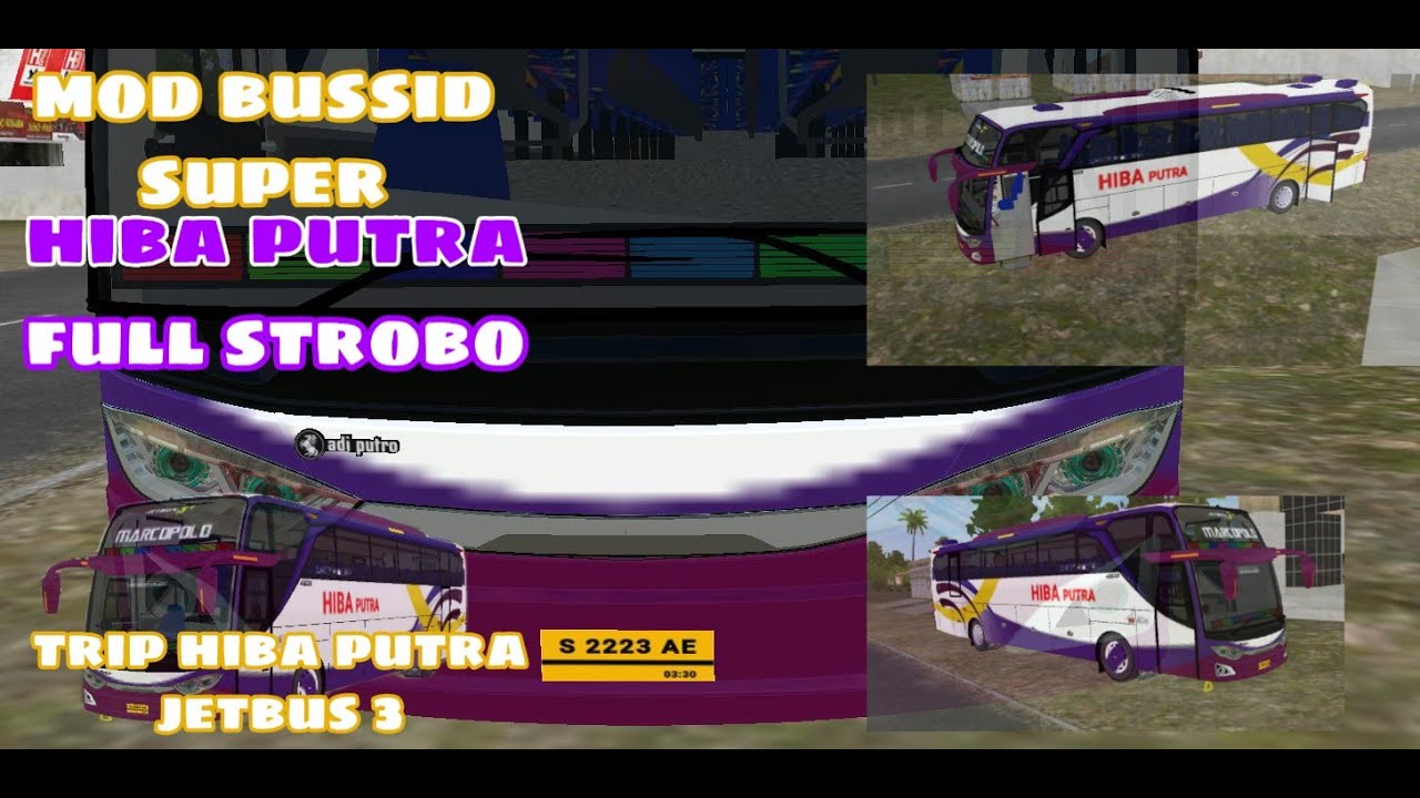 Mod BUSSID jet bus 3 hiba putra full ngeblong - YouTube