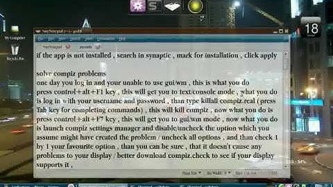 how to solve compiz problems in linux part 1