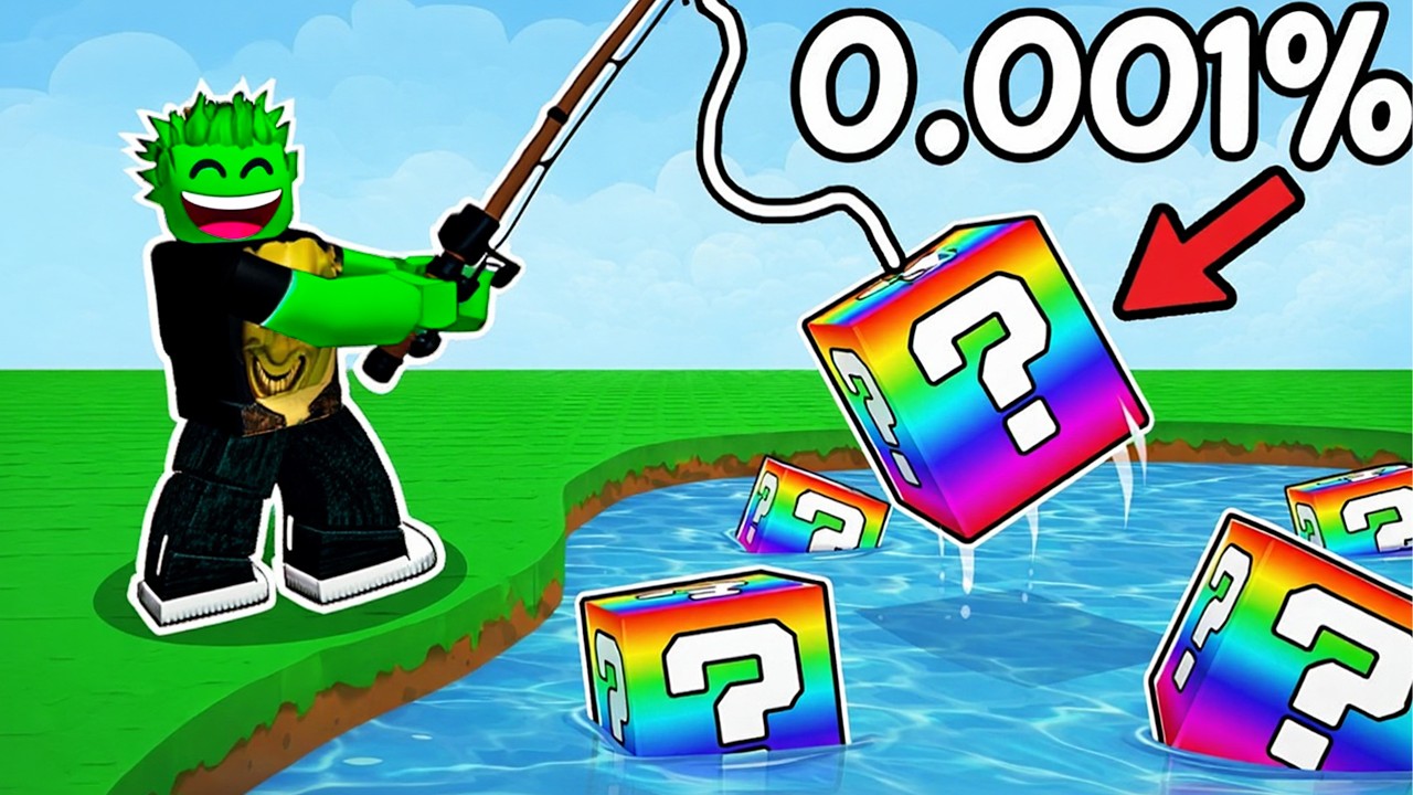 Pesca i LUCKY BLOCK per TROVARE I BRAINROT più OP su Roblox… 🎣🤑