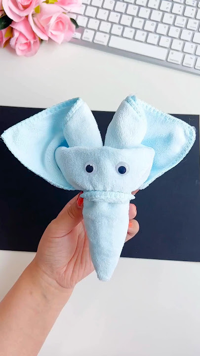 Make an elephant out of a towel#handmadediy #parentchildhandmade #diy