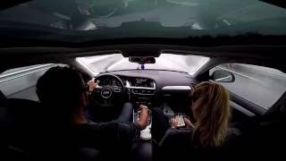 GoPro captures  Audi A4 Allroad Quattro losing control at 140 km/h...