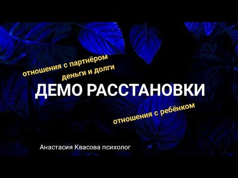 Демо расстановки: деньги/долги;