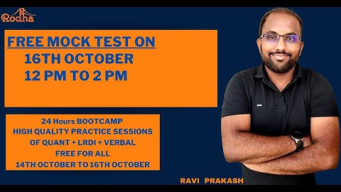 Free Mock Test for CAT 2022 I  Practice Session of QUANT LRDI VERBAL with Advance Level Questions