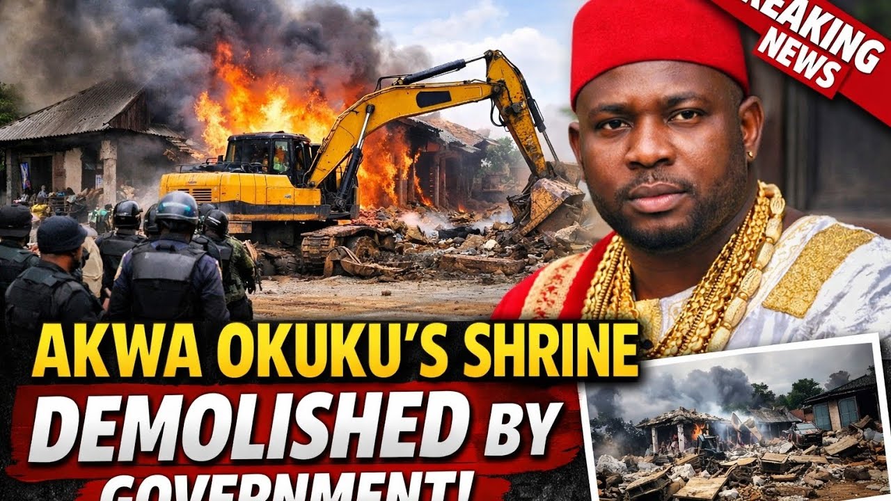BREAKING ‼️Anambra Demolishes Akwa Okuku’s Shrine After Court Order
