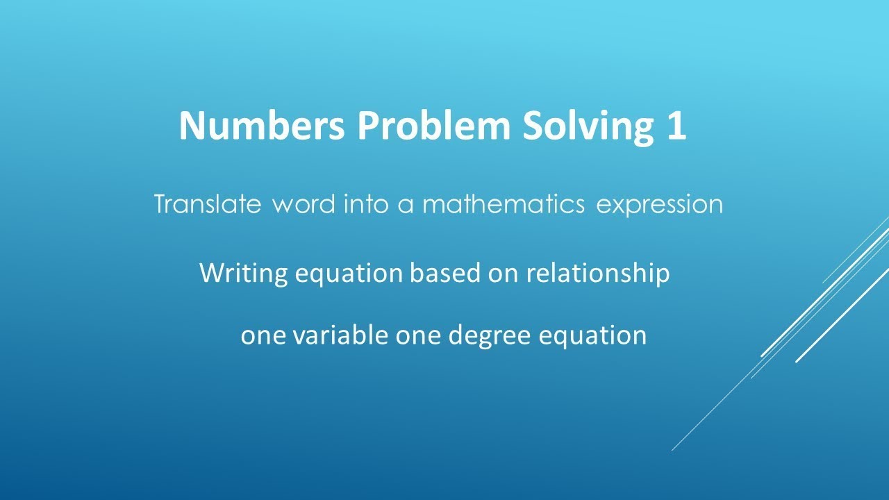 numerical problem solving