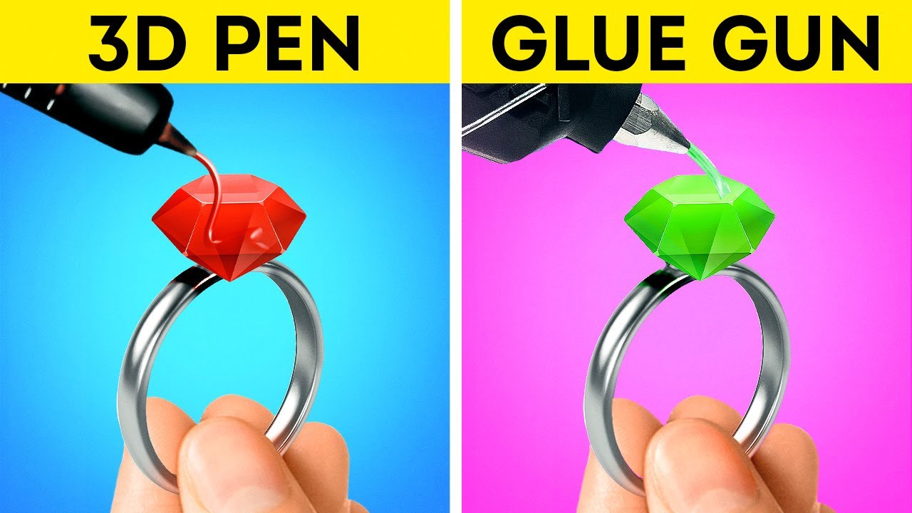 HOT GLUE vs. 3D PEN || Cool DIY Ideas And Creative Crafts - YouTube
