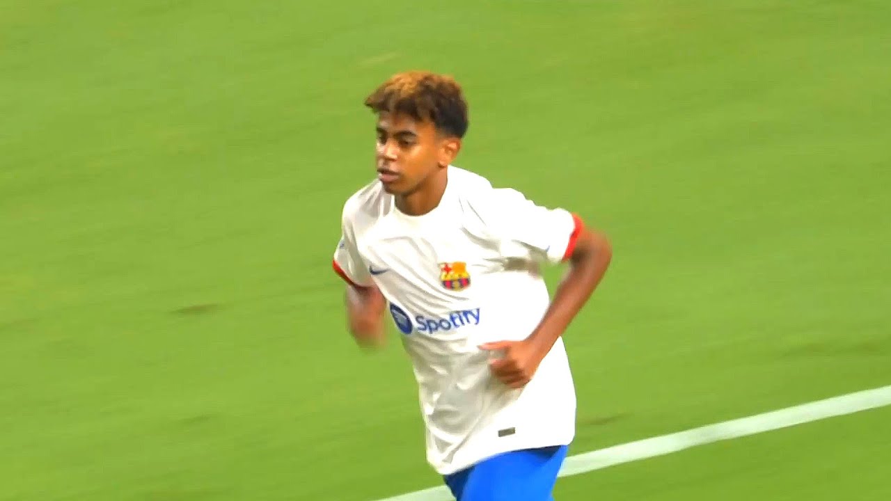 ⁣16-Year-Old Lamine Yamal vs AC Milan | 02/08/2023