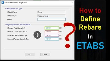 How to define Rebars Material in ETABS-All you need to know-  #Eurocode #en-1992 and #ESEN-1992