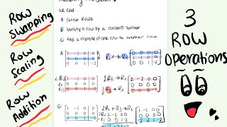 Elementary Row Operations| Linear Algebra RU 01:640:250