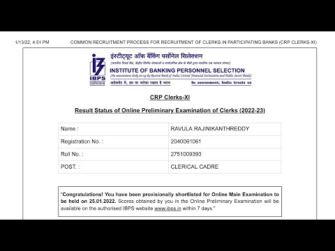 IBPS Clerk Result 2021 Kaise Dekhe ? IBPS Clerk Result 2022 ! How To Check Result IBPS Clerk Result?