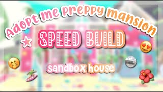 🌴🩷 PREPPY MANSION SPEED BUILD!! (adopt me Roblox )