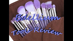 Bdellium Tools Purple Bambu Precision 17pc. Brush Set with Roll-up Pouch