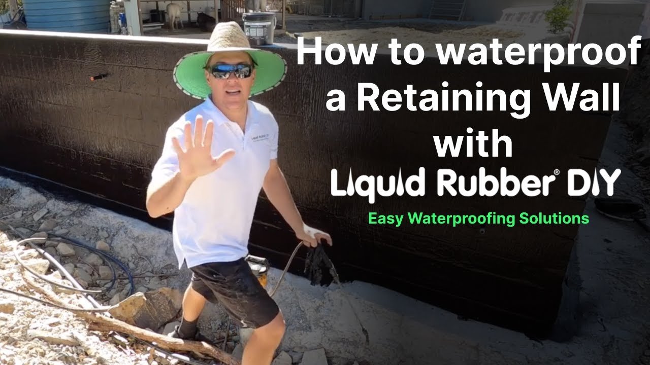 How to waterproof a Retaining Wall with Liquid Rubber DIY - Sealing ...