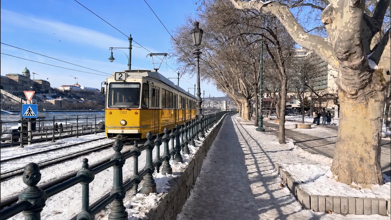 Βουδαπέστη, Ουγγαρία 🇭🇺 – Παγωμένη Κρύα – Περίπατος 4K HDR – Video