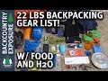 Lightweight Spring Backpacking Gear List - 22 Pounds w/ Food and Water