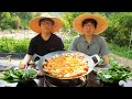 동생이랑 야외에서 솥뚜껑 삼겹살 라면 먹방~! (덥다~더워...ㅠㅠ) Pork Belly, Ramen Mukbang / Samgyeopsal Korean Food