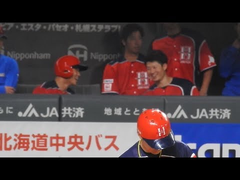 ＜2019.6.28ソフトバンク戦9回裏1アウト2,3塁＞王柏融の第5打席・センターへ犠牲フライを放つ！