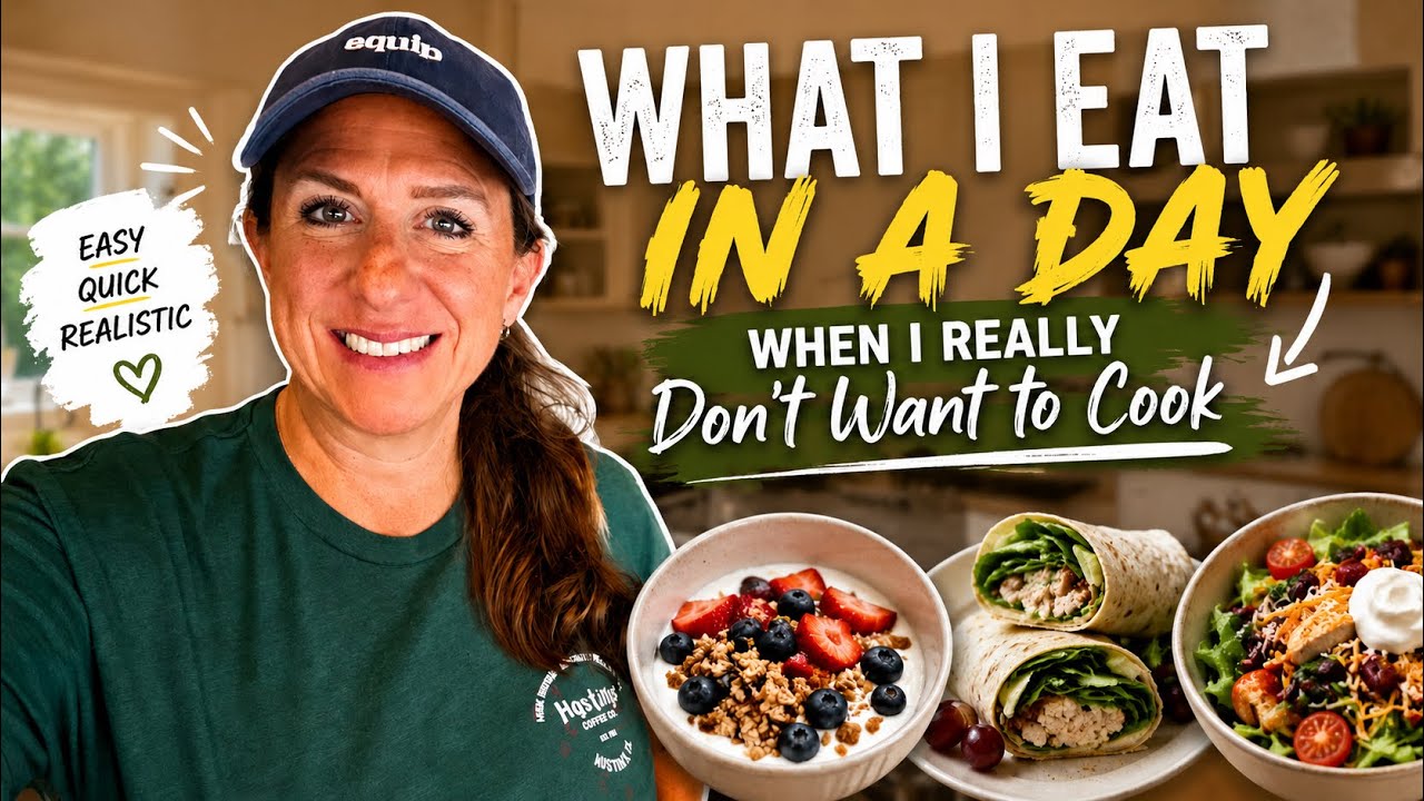 WHAT I EAT IN A DAY WHEN I DON'T REALLY FEEL LIKE COOKING | WORKOUT AT LUNCH TIME?