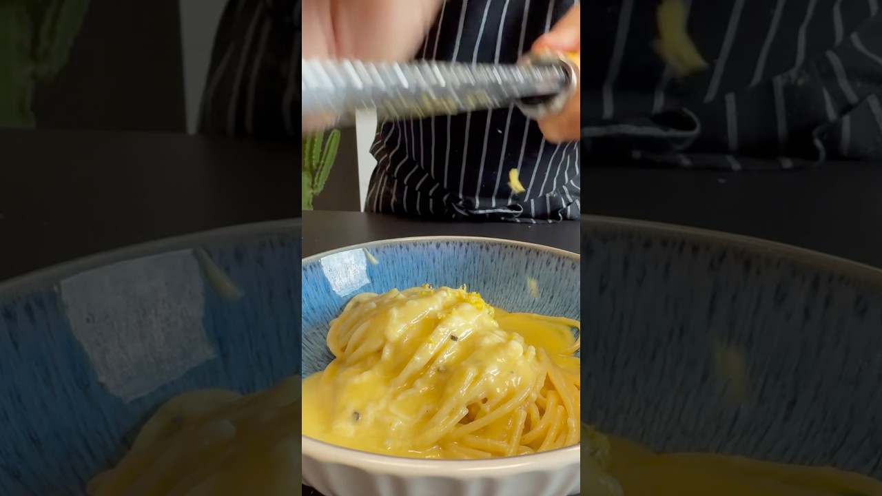 Summer Cacio e Pepe with Yellow Cherry Tomato Cream and Lime