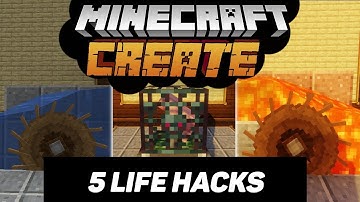 Create mod. Top 5 useful life Hacks 1.18.2 - 1.19.2 (minecraft java edition)