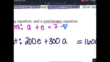 Systems of equations - word problems VIDEO