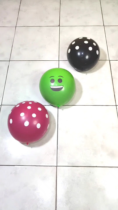 Popping three colorful balloons is very funny and satisfying (73) #asmrsounds #funny #poppingballoon
