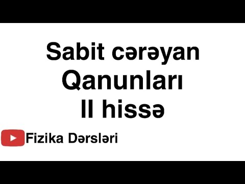 Sabit Cərəyan Qanunları Cərəyan şiddəti, müqavimət, Om qanunu, Reostat və potensiometir. dərs -1
