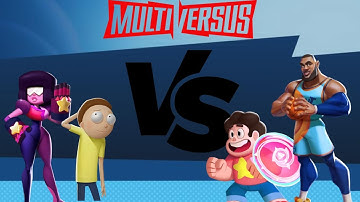Garnet & Morty VS Steven & LeBron James - Multiversus Gameplay