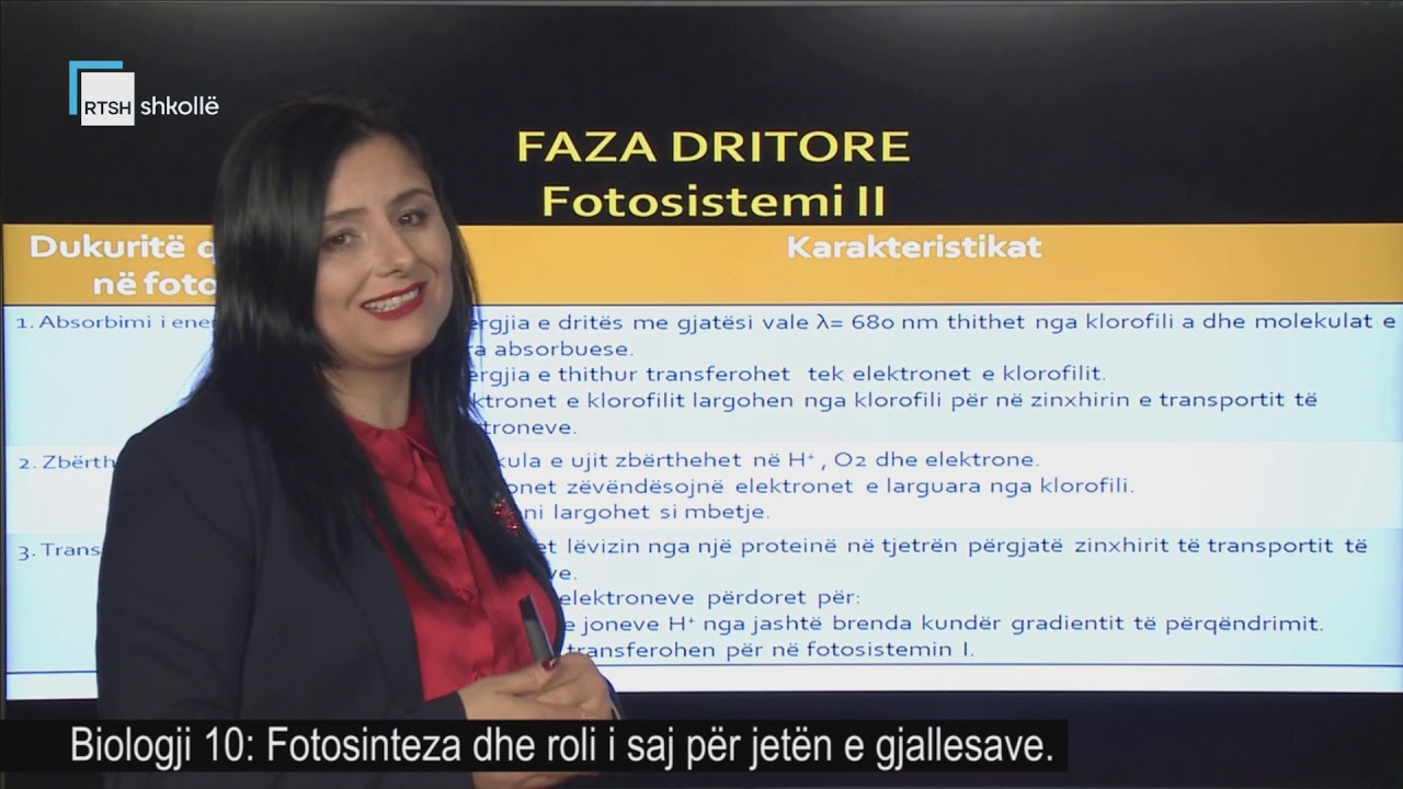 Biologji 10 - Fotosinteza dhe roli i saj për jetën e gjallesave