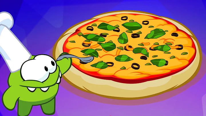 Om Nom and Om Nelle cook and eat food / Learn Engl...